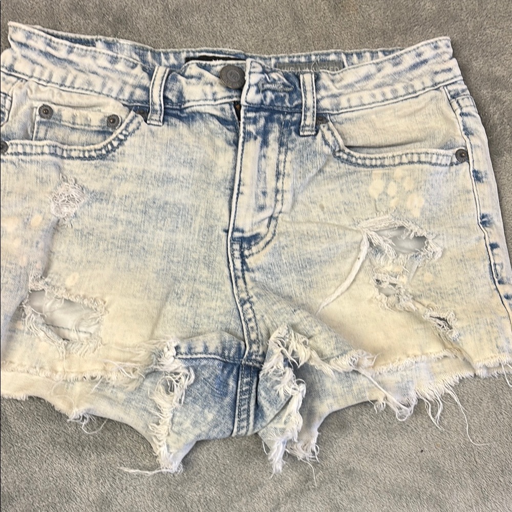 Distressed Denim Shorts